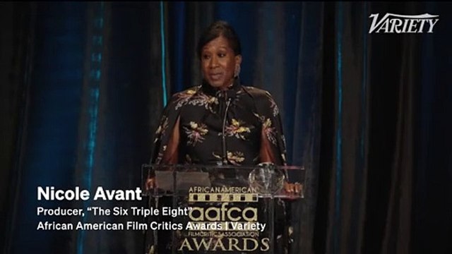 Nicole Avant, film Producer and political activist, receives the Beacon Award at the AAFCA Awards