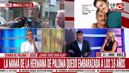 La mamá de la hermana de Paloma quedó embarazada a los 16 años