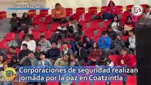 Corporaciones de seguridad realizan jornada por la paz en Coatzintla