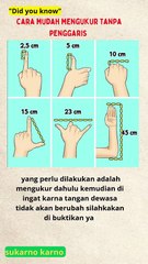 Cara mudah mengukur tanpa penggaris.