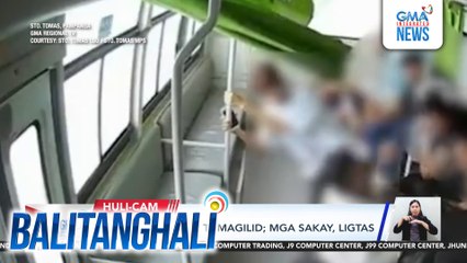 Modern jeepney, tumagilid; mga sakay, ligtas | Balitanghali