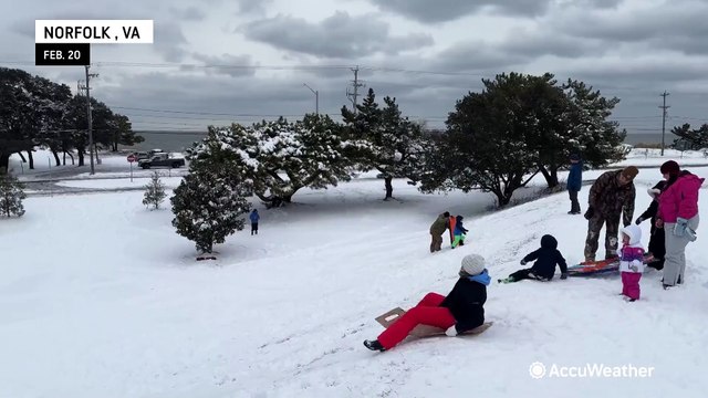 Snow lingers in Virginia and North Carolina after rare winter storm