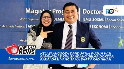 Kelas! Anggota DPRD Jatim Puguh Wiji Pamungkas Kini Sandang Gelar Doktor, Pakai Dasi yang Sama Saat Akad Nikah