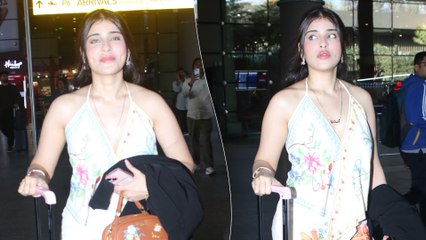 Edin Rose The Bigg Boss Girl's Majestic-Multicoloured Look! Sassy Girl Snapped At Mumbai Airport!