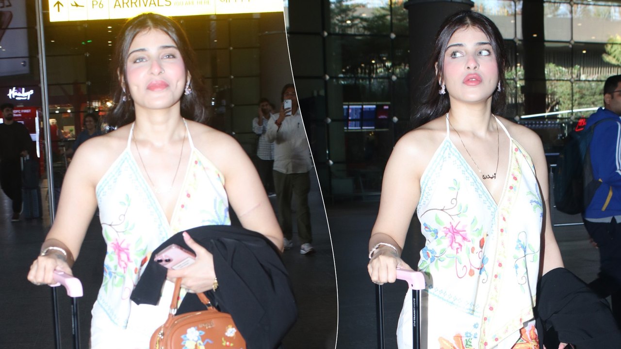 Edin Rose The Bigg Boss Girl's Majestic-Multicoloured Look! Sassy Girl Snapped At Mumbai Airport!