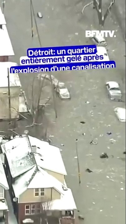 États-Unis: Un quartier de Détroit complètement gelé après l'explosion d'une canalisation