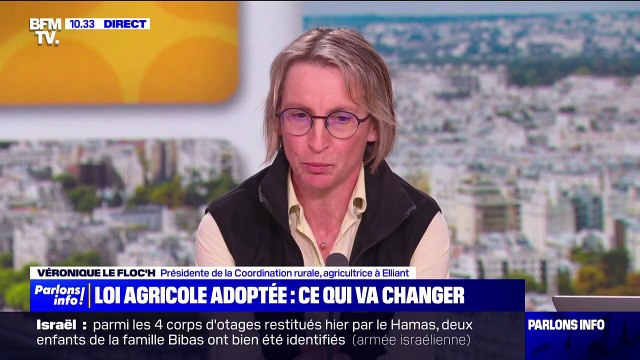 Agriculture: pour Véronique Le Floc'h, présidente de la Coordination rurale, la loi d'orientation agricole n'apporte rien de nouveau pour les jeunes agriculteurs