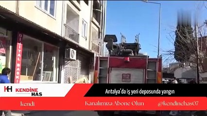 Antalya’da iş yeri deposunda yangın! Çalışanlar çaresizce izledi