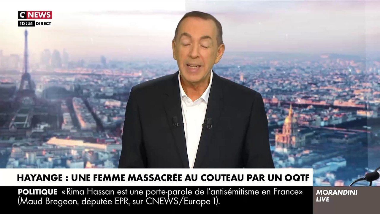 Hayange - Fabien Engelmann, maire Rassemblement national, s’exprime dans « Morandini Live » en direct sur CNews - VIDEO