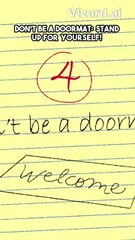 Don't Be a Doormat : Stand Up for Yourself!