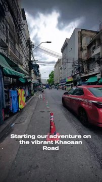 Vibes of Khaosan Road! 🎉✨ Street food, neon lights, and endless energy—Bangkok's iconic backpacker hub never sleeps.