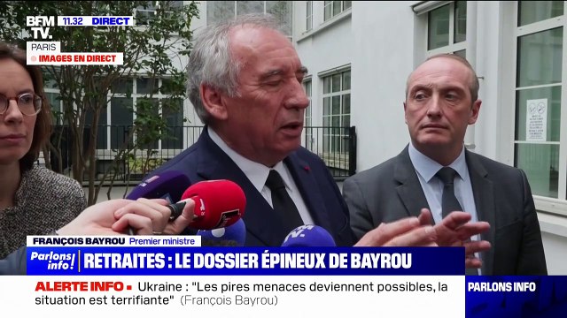 Retraites: Le rapport (de la Cour des comptes) confirme les analyses que j'ai développées depuis longtemps , affirme François Bayrou
