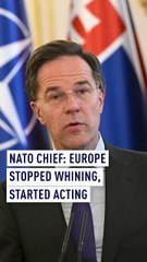 NATO Chief: Europe stopped whining, started acting