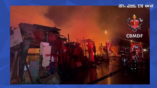 Incêndio atinge 30 barracos e desabriga famílias no Recanto das Emas