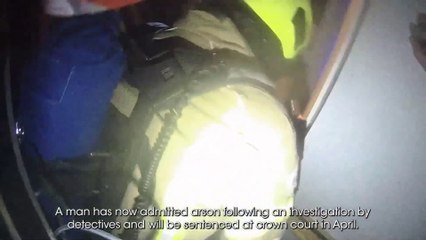 Hero cop rushes into burning house to save woman from arson attack