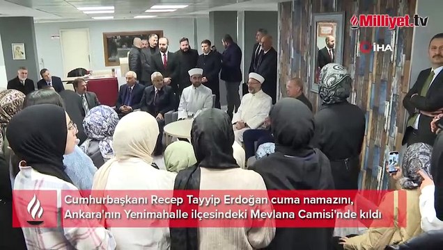Cumhurbaşkanı Erdoğan, cuma namazını Mevlana Camisi'nde kıldı