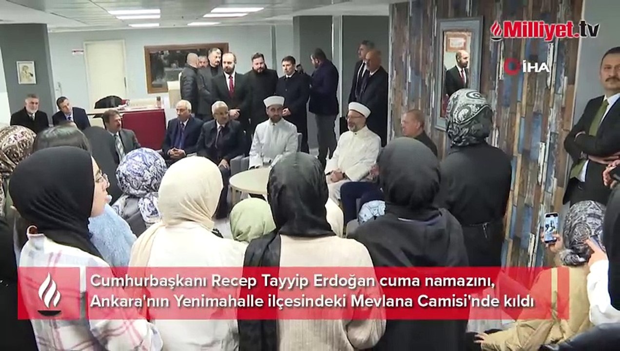 Cumhurbaşkanı Erdoğan, cuma namazını Mevlana Camisi'nde kıldı