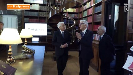 Mattarella visita Istituto Enciclopedia Italiana per il centenario