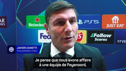Inter - Javier Zanetti se méfie de Feyenoord