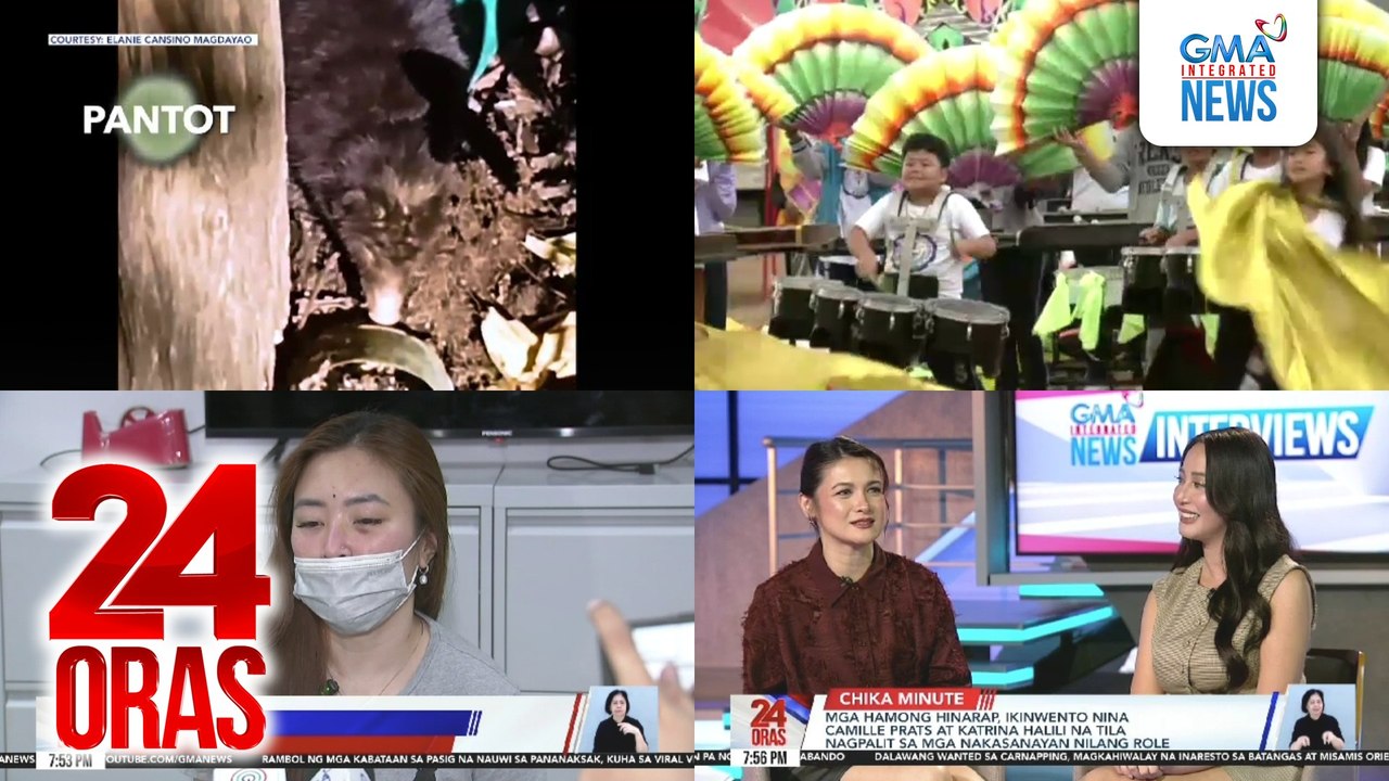 24 Oras: (Part 3) Mabahong trespasser, gumambala sa isang bahay sa Puerto Princesa?; 1,800 pulis, ipakakalat sa Baguio para tiyakin ang seguridad sa Panagbenga Festival; mga hamong hinarap, ikinwento nina Camille Prats at Katrina Halili na..., atbp.