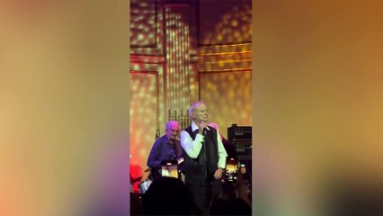 Bill Murray and Jon Hamm sing on stage at SNL 50th anniversary after-party