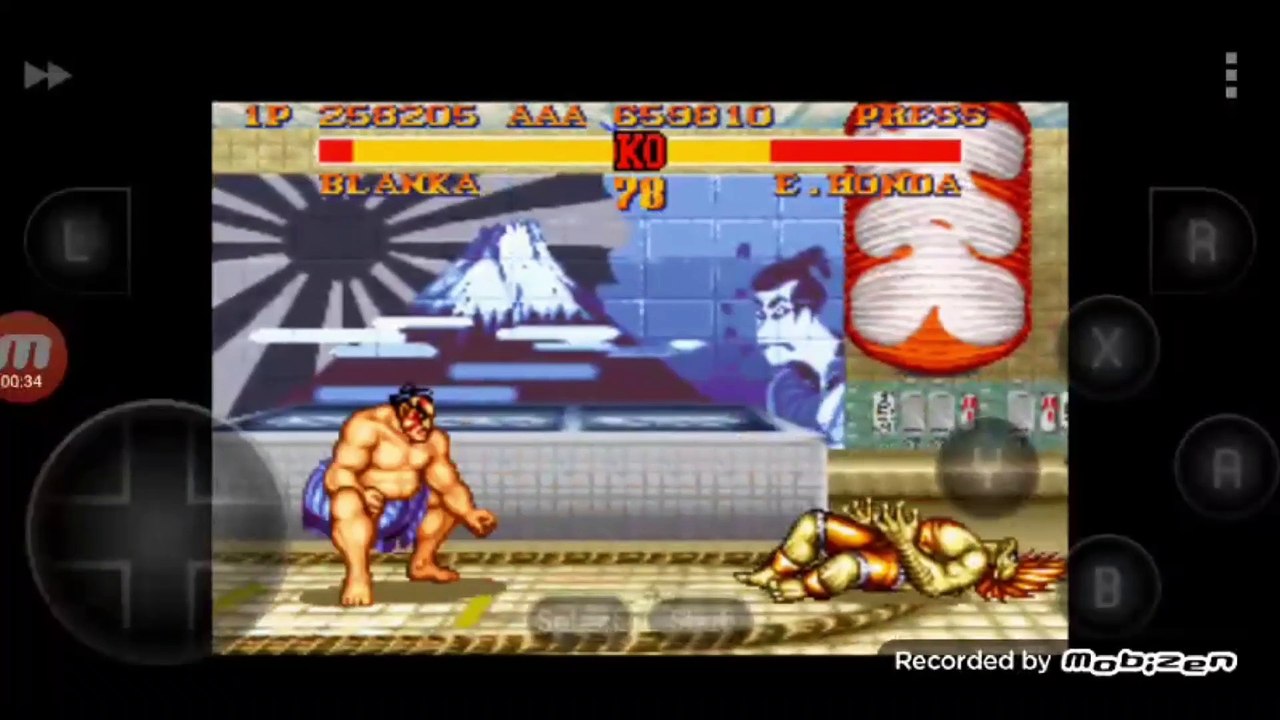 Street Fighter II Turbo: Hyper Fighting Blanka vs E. Honda Blanka é derrotado por E. Honda