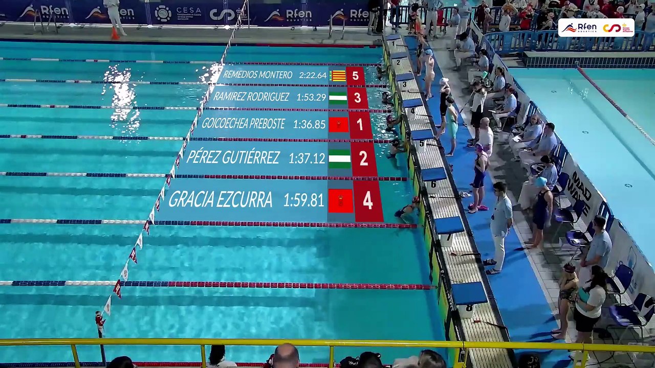 XI CAMPEONATO DE ESPAÑA DE NATACION POR FEDERACIONES AUTONÓMICAS VIII CAMPEONATO DE ESPAÑA DE NATACION INCLUSIVA Viernes tarde