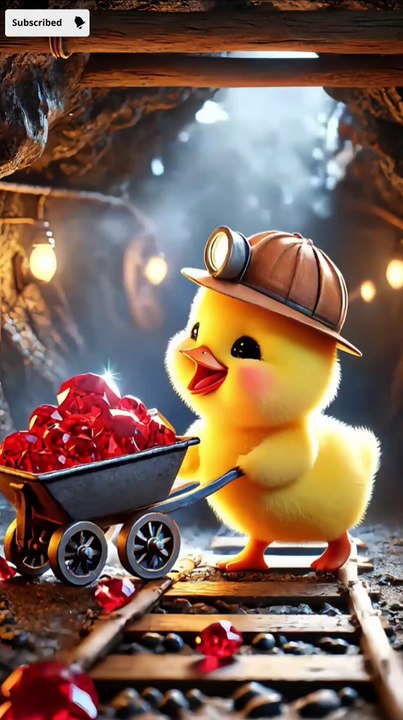 Cute duck lose diamonds