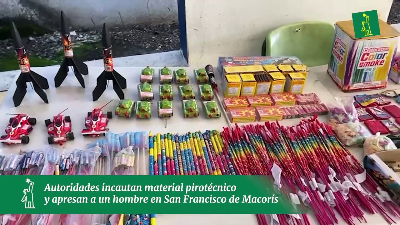 Autoridades incautan material pirotécnico y apresan a un hombre en San Francisco de Macorís
