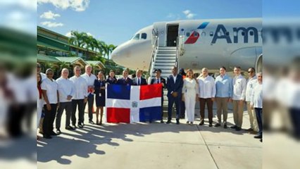 Reciben primer vuelo de la ruta Miami-La Romana