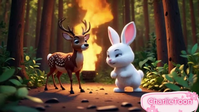 Hiran Aur Khargosh Ki Kahani | Deer And Rabbit Story | Cartoon For Kids Animal