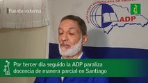 Por tercer día seguido la ADP paraliza docencia de manera parcial en Santiago.mp4