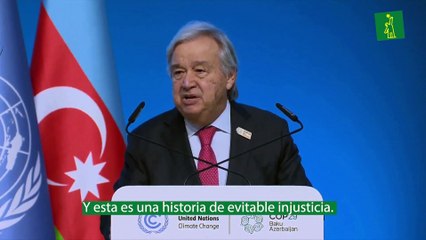 Guterres: "Multimillonarios emiten más carbono en hora y media que una persona promedio en su vida"