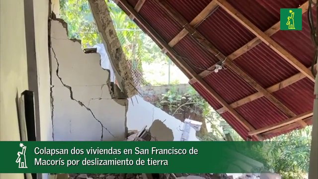 Colapsan dos viviendas en San Francisco de Macorís por deslizamiento de tierra