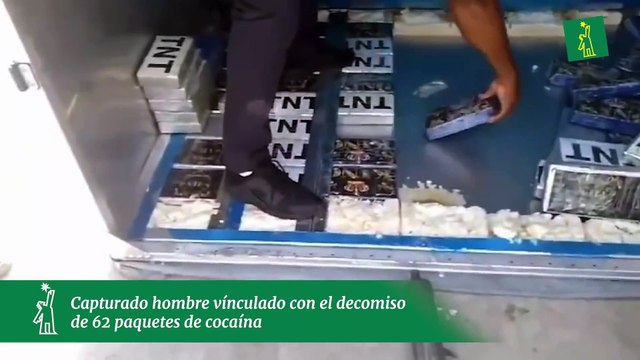Capturado hombre vínculado con el decomiso de 62 paquetes de cocaína