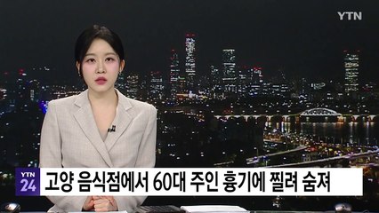 고양 음식점에서 60대 주인 흉기에 찔려 숨져 / YTN