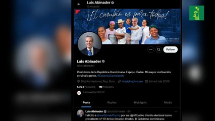 El presidente dominicano felicita a Donald Trump por su triunfo electoral