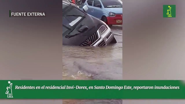 Residentes en el residencial Invi-Dorex, en Santo Domingo Este, reportaron inundaciones
