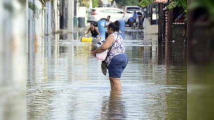 Agua de las lluvias permanece estancada en sector de Santiago