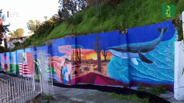 Mural de 30 metros en la frontera celebra bicentenario de relaciones entre México y Estados Unidos