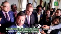 Senadores de NY visitan a Abinader y se comprometen a legislar en beneficio de la diáspora