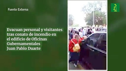 Evacuan personal y visitantes  tras conato de incendio en el edificio de Oficinas Gubernamentales Juan Pablo Duarte