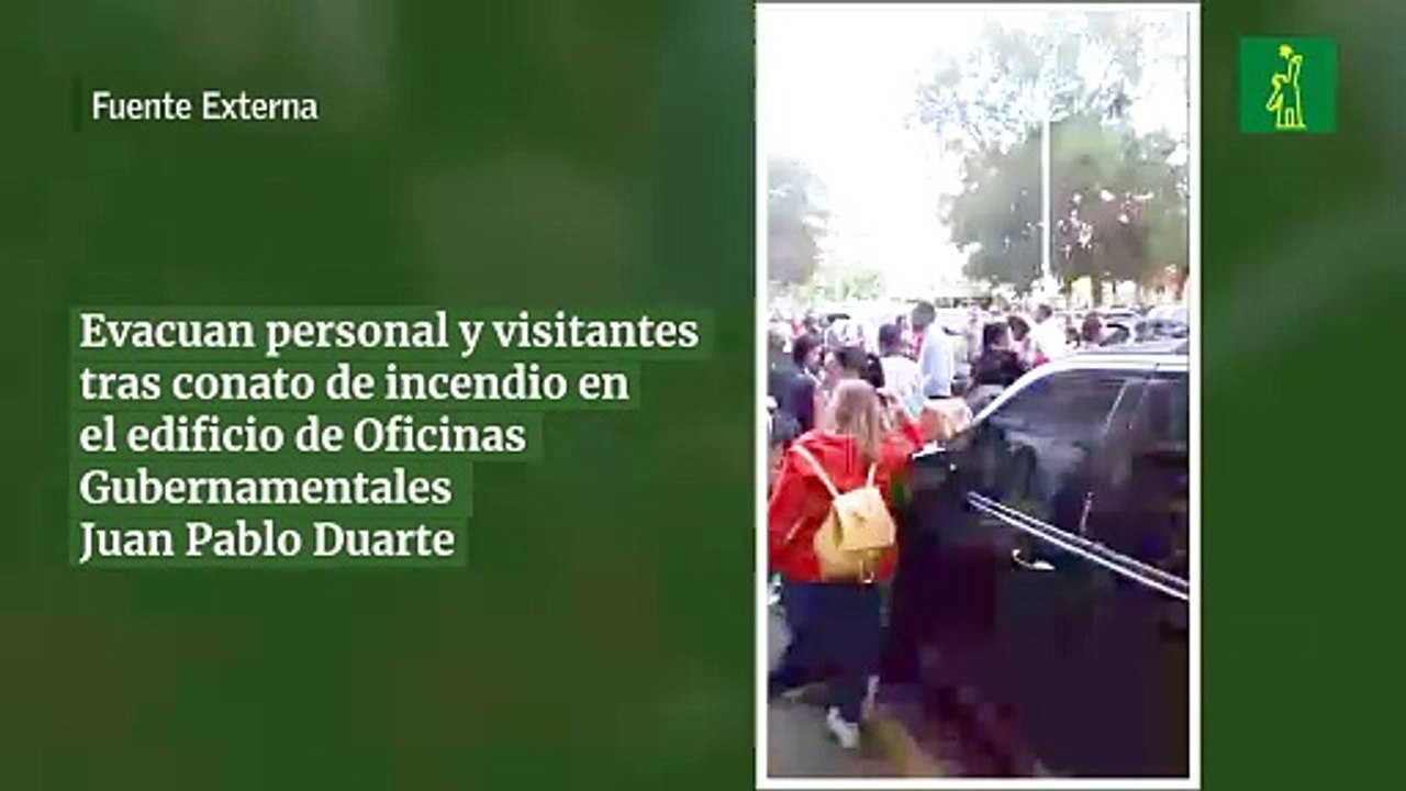 Evacuan personal y visitantes  tras conato de incendio en el edificio de Oficinas Gubernamentales Juan Pablo Duarte