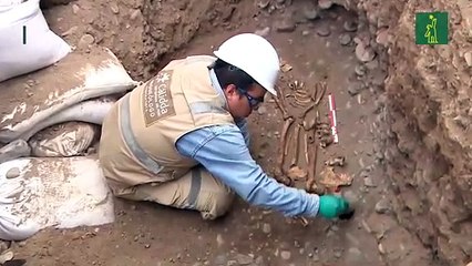 Encuentran en Lima los restos de niño y adulto de 1.300 años de antigüedad durante obras