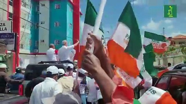 Caravana del presidente Luis Abinader en La Romana