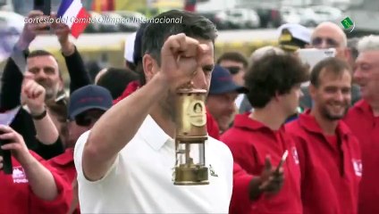 El velero "Belem" con la llama olímpica zarpa de Grecia rumbo a Francia