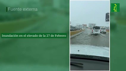 Inundación en el elevado de la 27 de Febrero