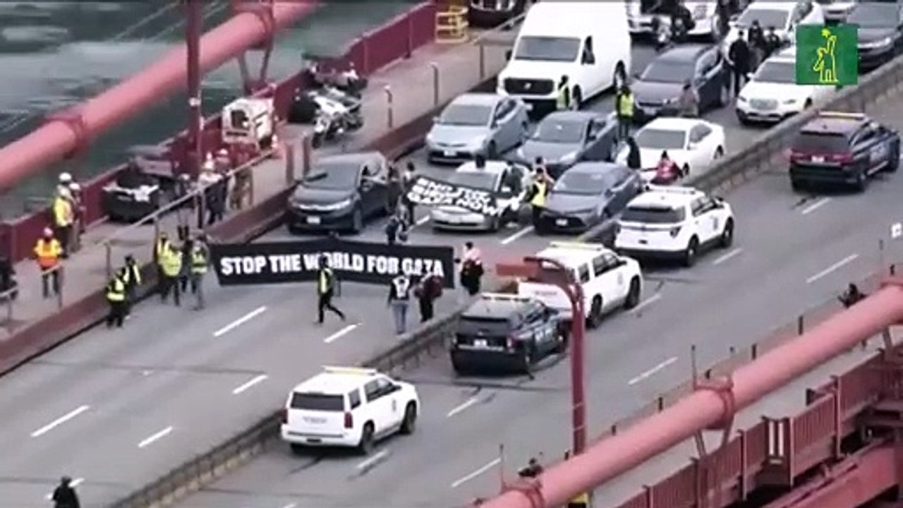 Manifestantes propalestinos bloquean puente Golden Gate de San Francisco