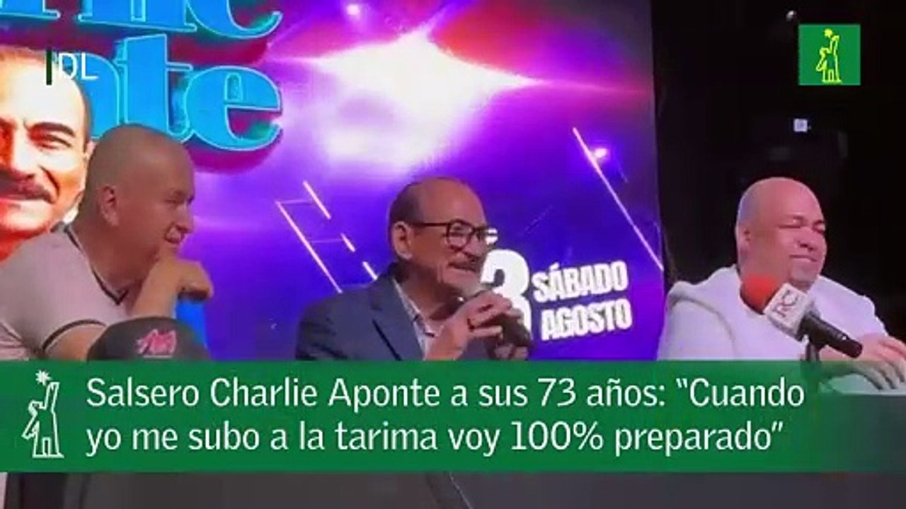 Salsero Charlie Aponte a sus 73 años “Cuando yo me subo a la tarima voy 100% preparado”