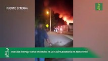 Incendio destruye varias viviendas en Loma de Castañuela en Montecristi